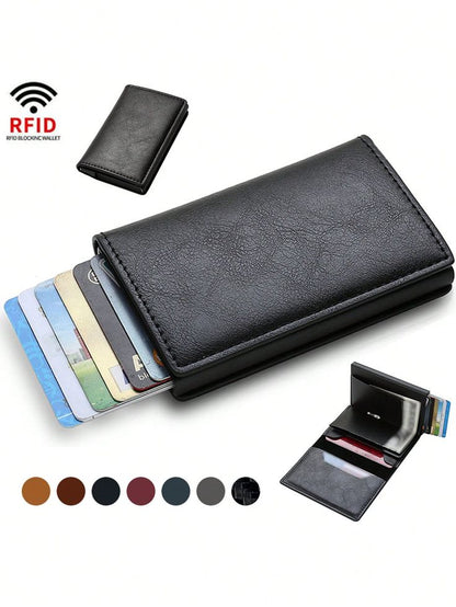 RFID Protected Leather Wallet (Black)