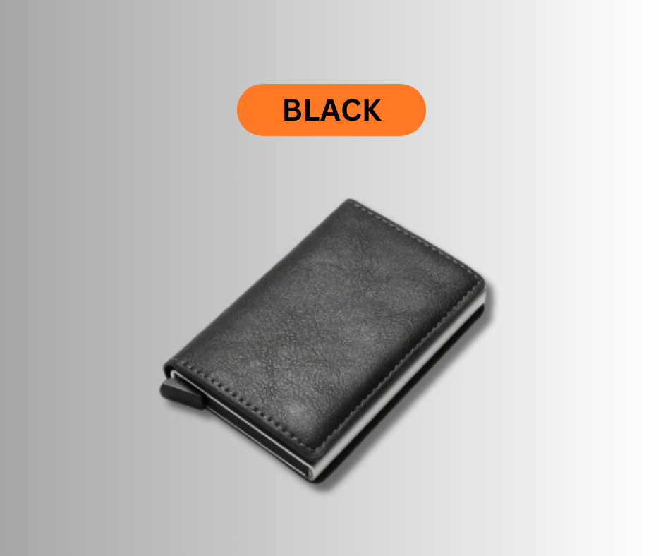 RFID Protected Leather Wallet (Black)