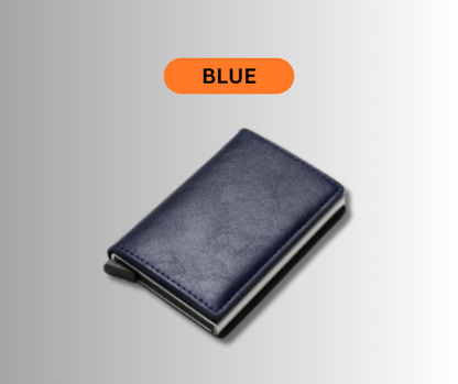RFID Protected Leather Wallet (Blue)