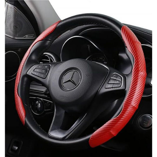 Car Steering Wheel Cover (Carbon Red)