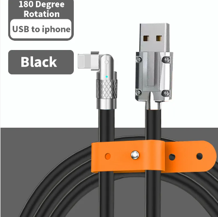 180 Degree Rotation Charging Cable