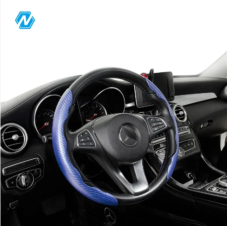 Car Steering Wheel Cover (Carbon Black)